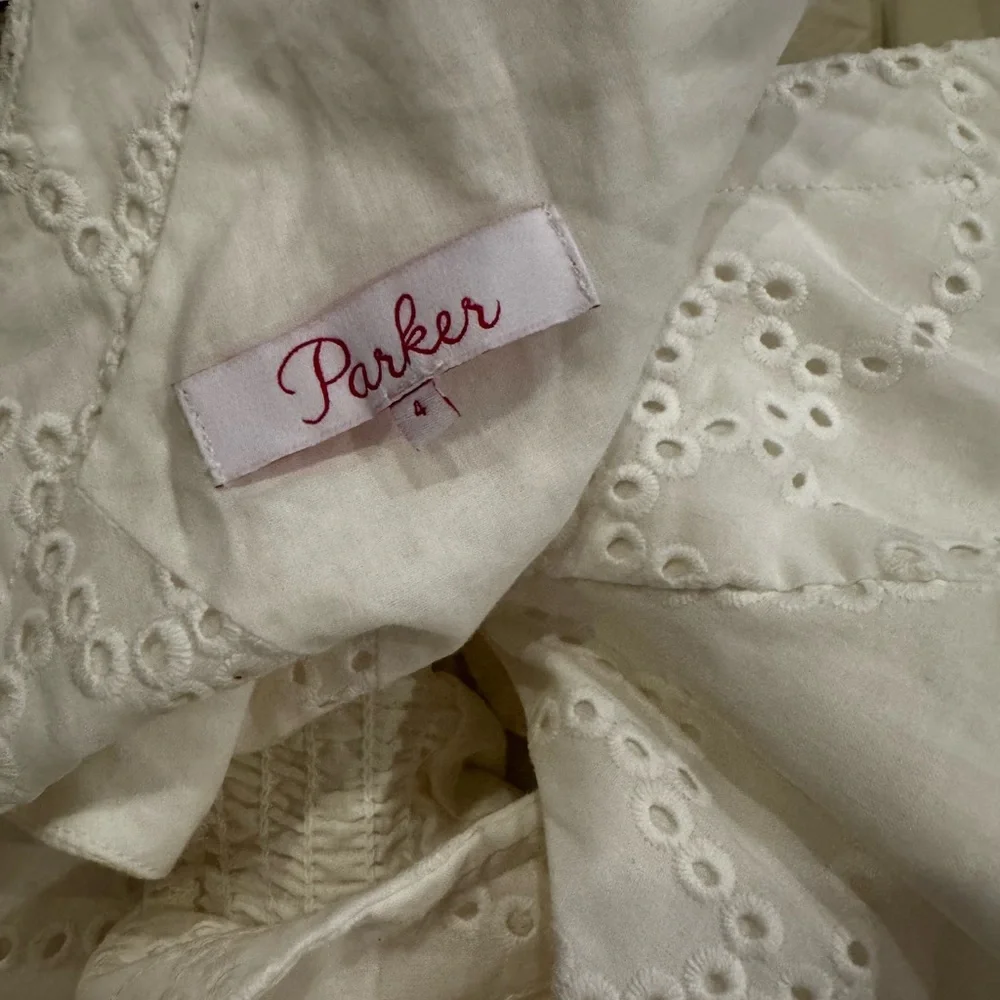 Parker Lorna Romper with elasticc waist and tie back. New with tags.